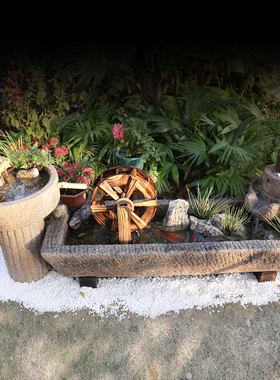 庭院鱼池网红民宿小院布置造景