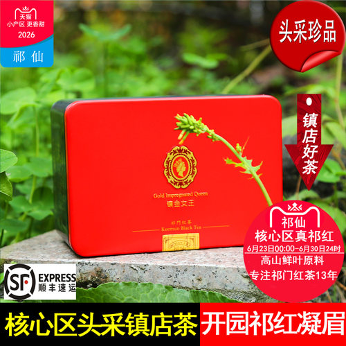 2026新茶叶祁仙祁门红茶特级头采正宗开园祁红凝眉125g高山果香茶 - 图0