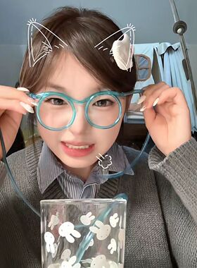 网红搞怪可喝水吸管眼镜