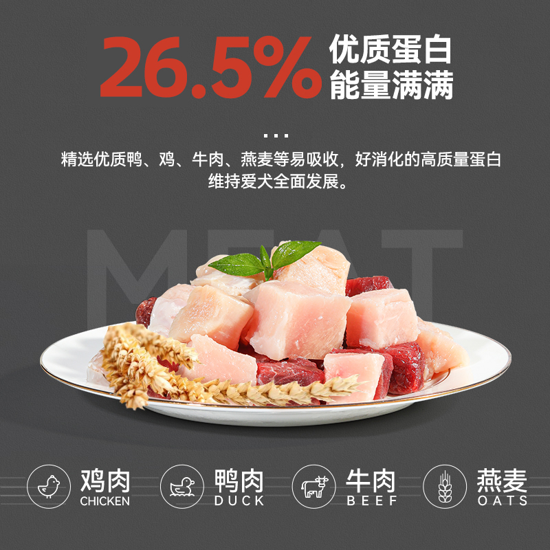 冠邦狗粮1.5kg泰迪贵宾柯基成犬粮金毛比熊博美萨摩耶狗粮天然粮 - 图2