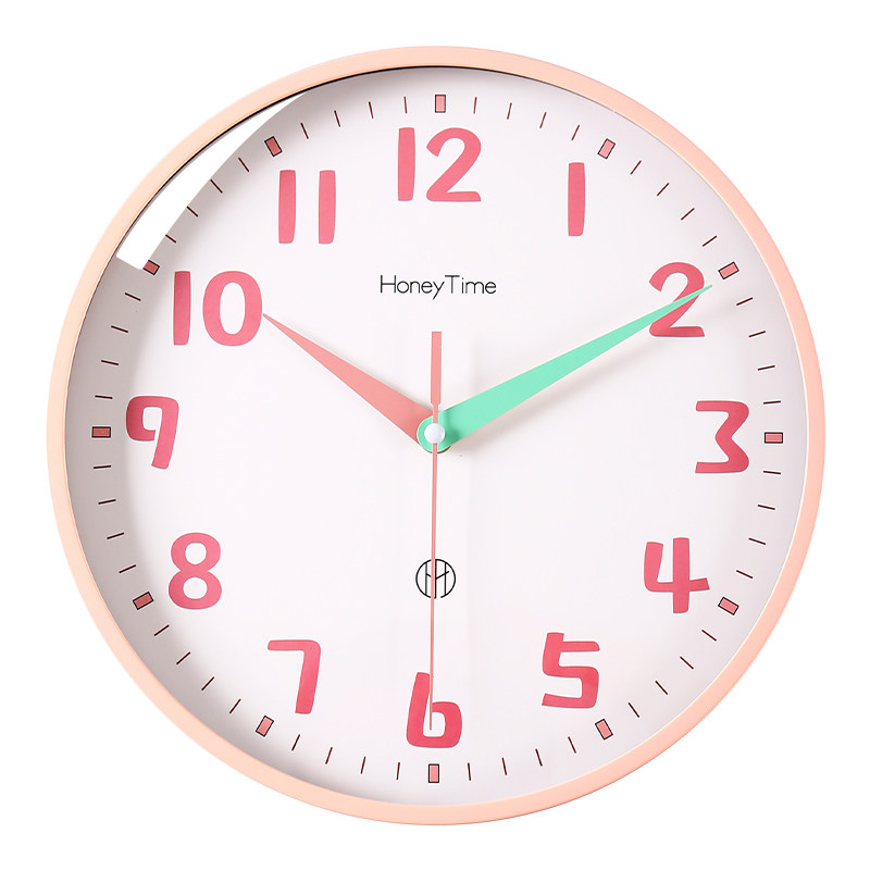 简约表客厅免打孔卡通挂钟时钟表 翰林家居挂钟