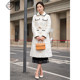Belt mid-length cotton jacket stubborn and fragrant style