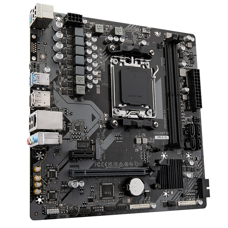 技嘉A620M H电脑游戏主板AM5支持AMD锐龙7000系列CPU处理器 - 图1