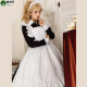 Cat teacher black and white maid outfit animation cos maid outfit