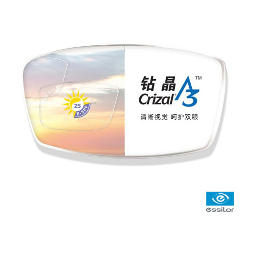 依视路镜片钻晶非球面A3近视超薄双非A4防蓝光X4变色膜岩变色定制 - 图3