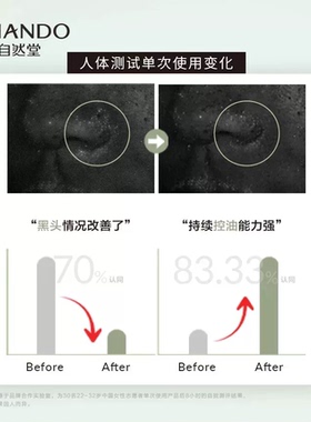 自然堂茶泥清洁面膜控油去黑头