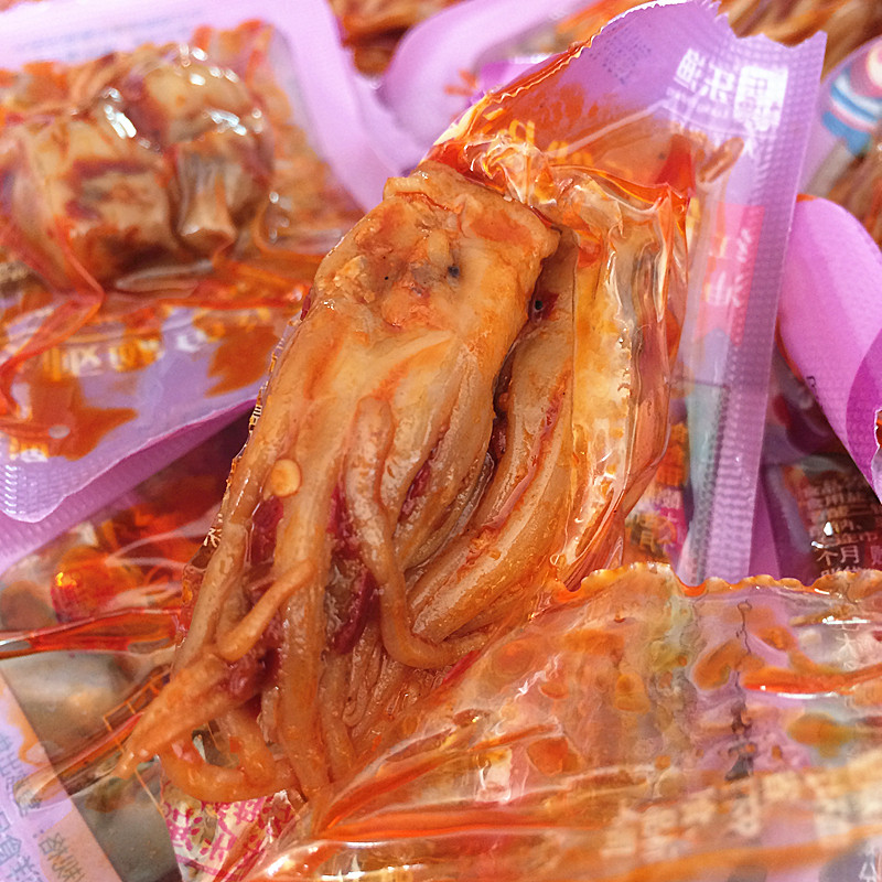大连特产海鲜须麻辣八爪鱼鱿鱼头 强盛食品即食鱿鱼零食
