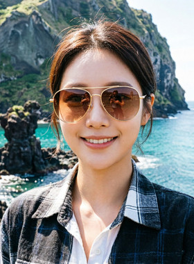 韩国网红主播半框太阳眼