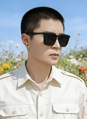 韩系帅气方框太阳镜男女潮2026新款防紫外线遮阳防晒墨镜徒步眼镜