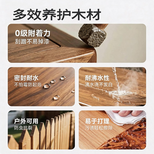 嘉宝莉水性木蜡油纯天然透明清漆木器漆户外专用防腐家具实木腊油 - 图0