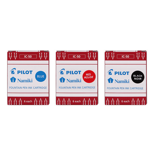日本Pilot百乐钢笔专用一次性墨囊IC-50笑脸贵妃78g/88g钢笔通用非碳素不堵笔墨水小学生直液式v5/v7可换墨胆 - 图0