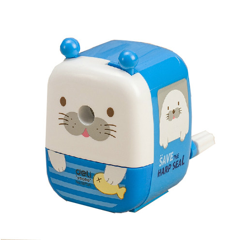 得力削笔器0673A削笔机卡通卷笔刀小学生手摇转笔刀铅笔刨卷笔器 - 图2