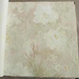 美国进口布鲁斯特莫奈诺曼底纯纸壁纸美式乡村蓝色田园花背景墙纸