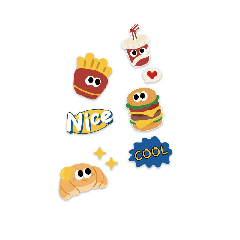 网红汉堡店墙面装饰品炸鸡厅背景小吃披萨布置玻璃门壁纸贴画创意,淘宝优惠券,粉丝福利购,淘宝优惠卷