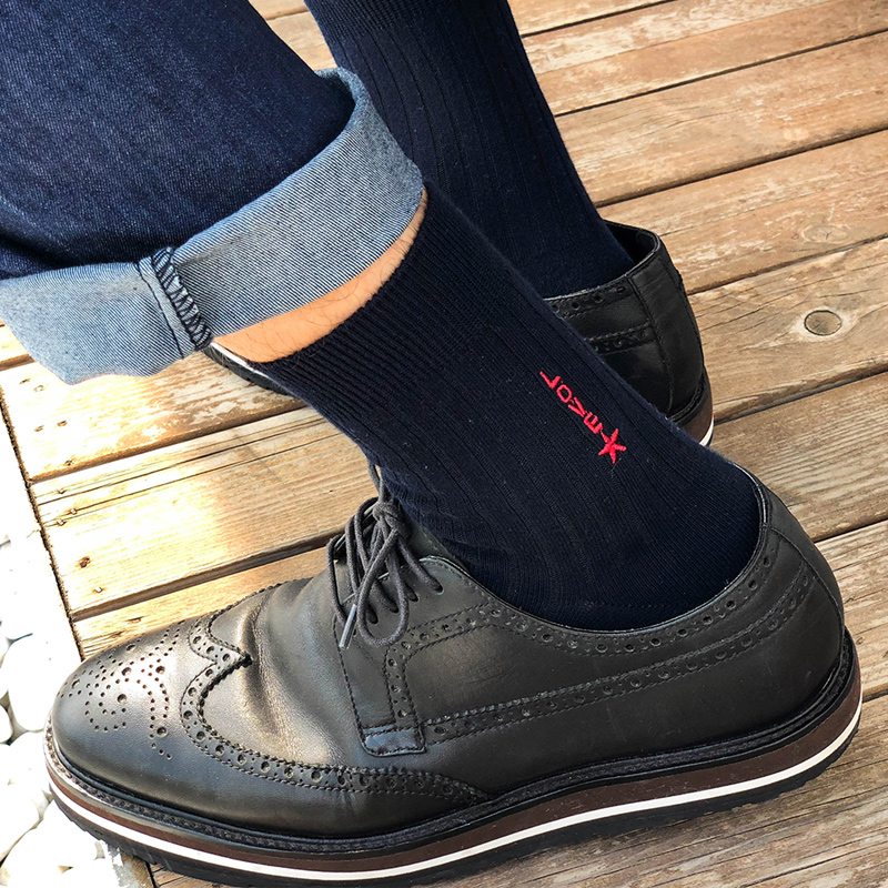 袜子男中筒袜防臭吸汗春秋款休闲纯色商务秋冬季男士运动黑色长袜 - 图2