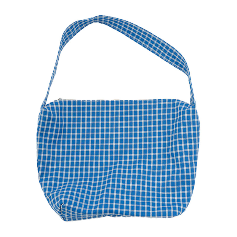 TUshu/格纹系列～ins复古帆布包单肩斜挎包休闲百搭轻便水桶包女,淘宝优惠券,粉丝福利购,淘宝优惠卷