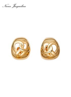 【同款程晓】Nanajacqueline甜品系列Love Twisted Knot耳钉女士