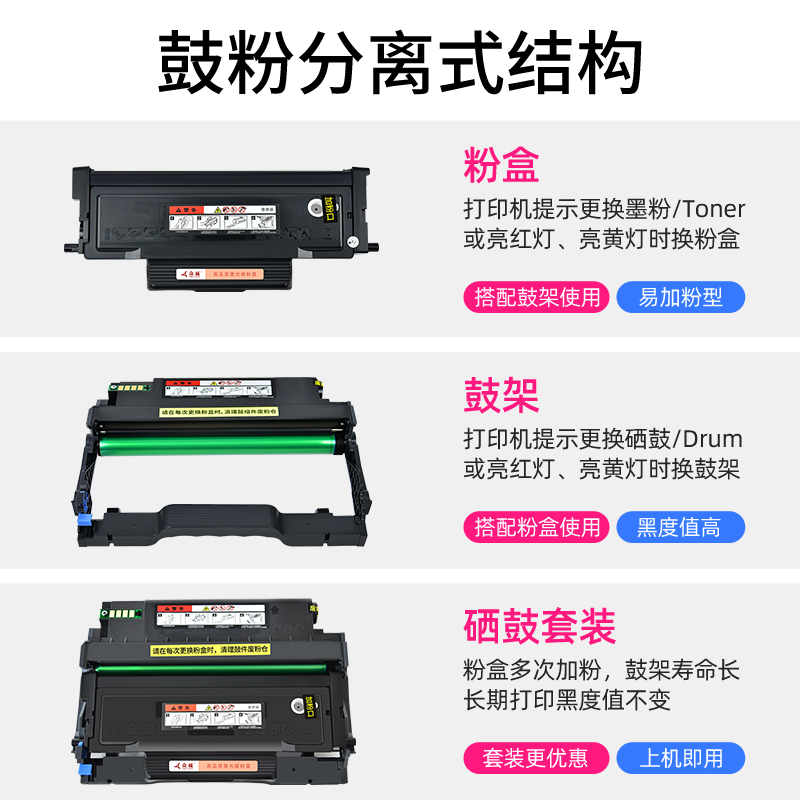 众诚适用奔图TO-405粉盒P3370DN M7106DN M7205FDN打印机墨盒M6705DN M6706DN M6863FDN DO-405硒鼓架 - 图1