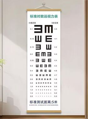 视力表视力学校检测挂画标准装饰画教室预防近视玄关客厅电箱遮挡