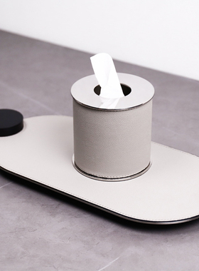 现代高档不锈钢皮革皂液器