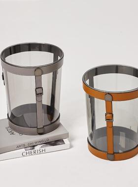 轻奢高级感透明垃圾桶