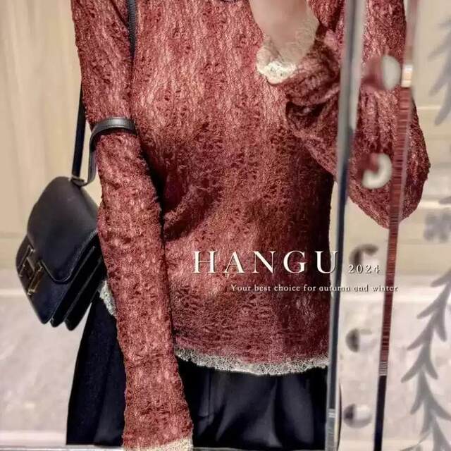 Lace T-Long Sleeve Bottoming Lace T-Long Sleeve Bottoming