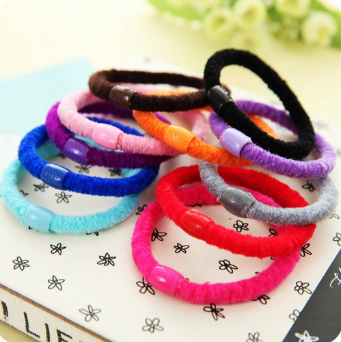 Эластичная прочная черная резинка для волос, японские и корейские, простой и элегантный дизайн