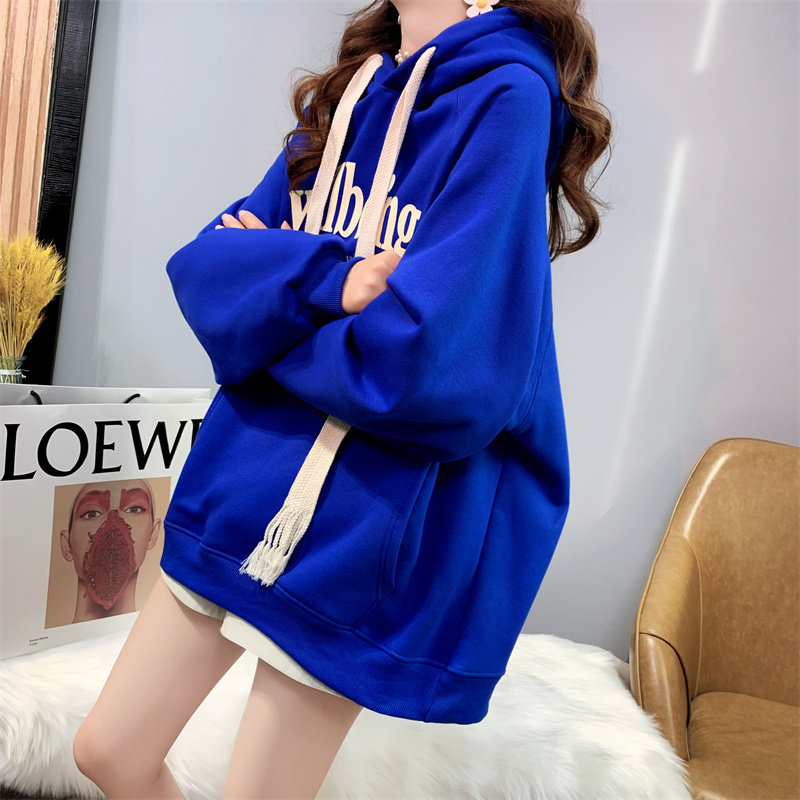 克莱因蓝加绒加厚2021年新款卫衣 卡卡小镇卫衣/绒衫