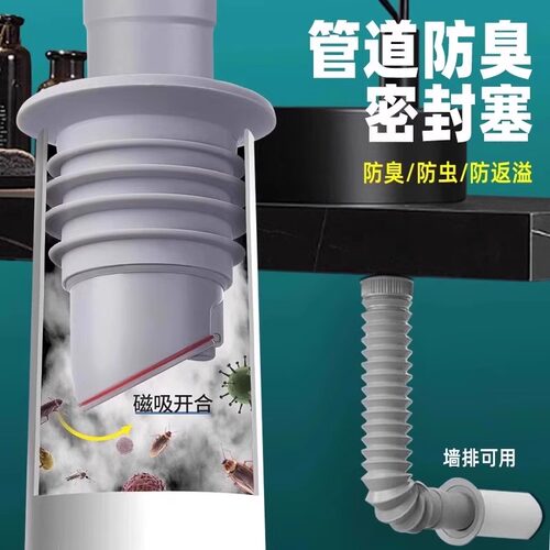 pvc管道防返密封塞净水器扫地机50管接头防臭塞排水管地漏塞神器 - 图3