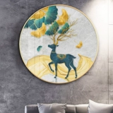 Cross Elk 2021 Новая гостиная ручная линия ручной вышиты круглая крыльца.