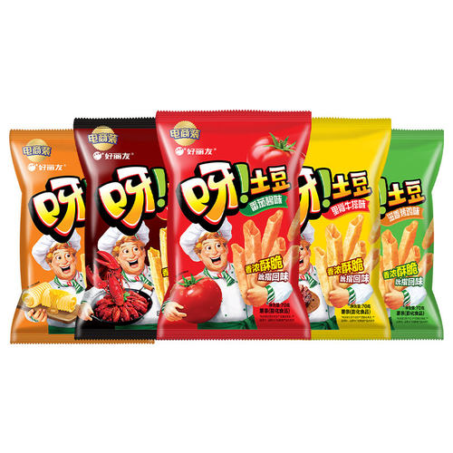好丽友呀土豆薯条70g办公室好吃的解馋小零食休闲食品小吃大礼包 - 图0