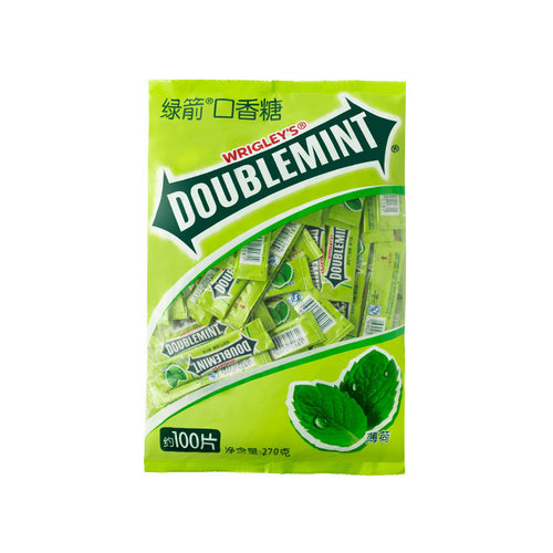 绿箭口香糖100片箭牌薄荷糖接吻口腔清新口气糖果零食泡泡糖 - 图1