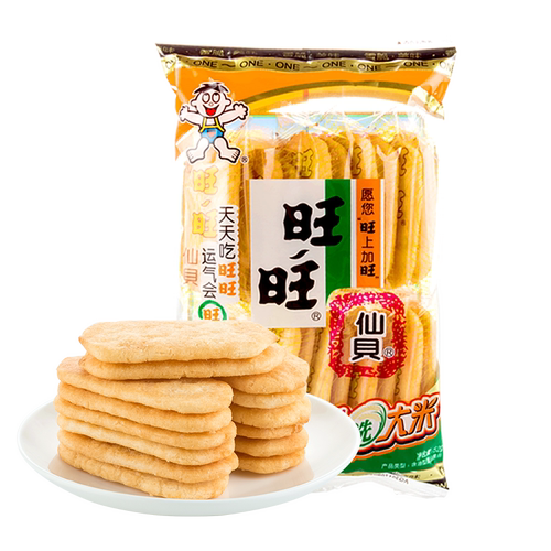旺旺雪饼仙贝雪米饼大米饼米果休闲食品膨化儿童零食下午茶小吃 - 图0