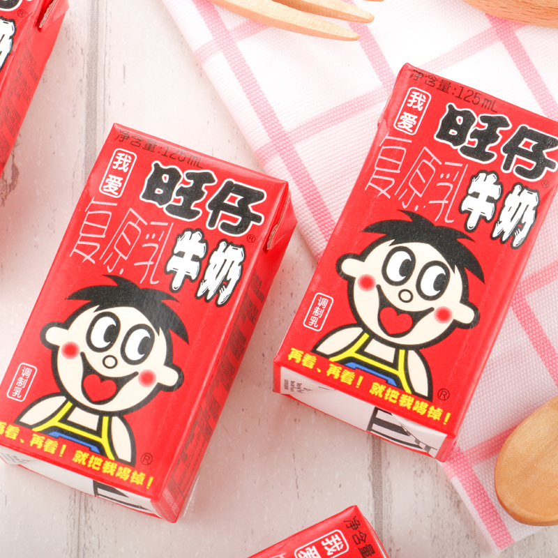 旺旺旺仔牛奶复原乳125ml*36盒整箱好喝的复原乳牛奶早餐饮品-图2