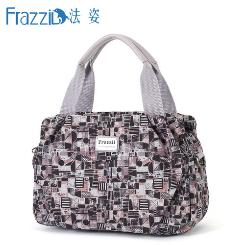 Frazzil/法姿女包手提包新款花色帆布包休闲女式斜挎包百搭妈妈包 - 图0
