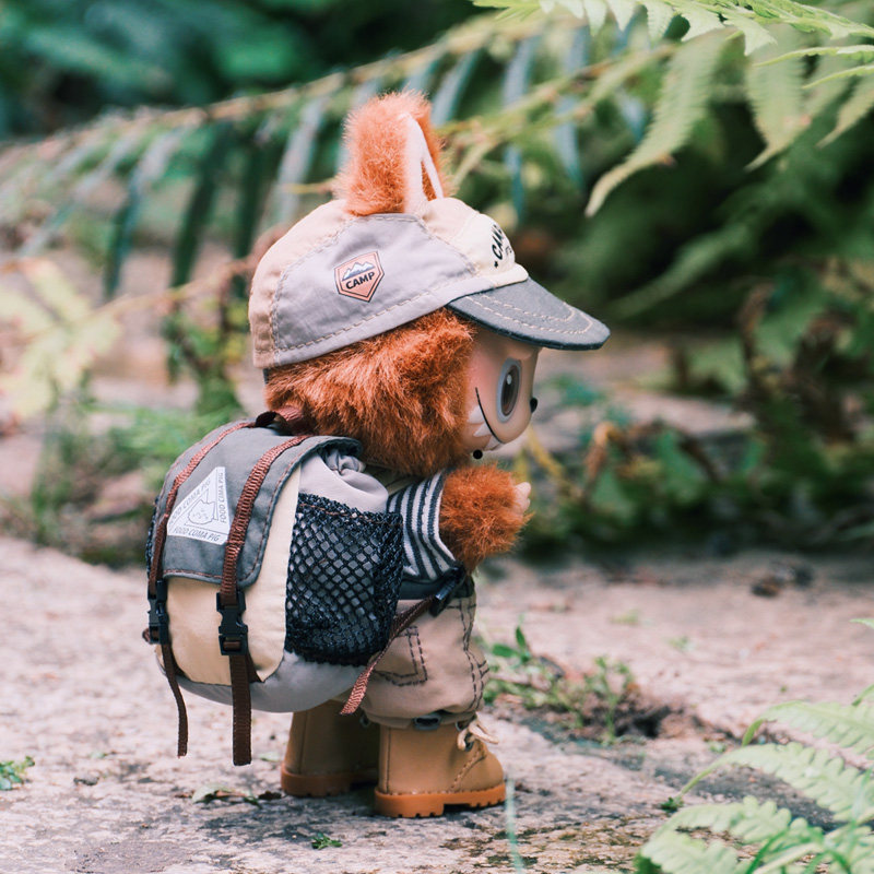 限量17cm拉布布露营套装labubu山系露营包背带裤潮玩娃衣原创,淘宝优惠券,粉丝福利购,淘宝优惠卷