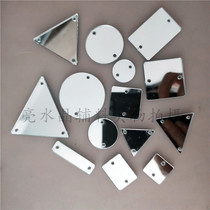 Manufacturer direct sales acrylic silver color large bright sheet square round triangle hand slit mirror stage prop clothing accessories