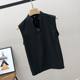 Stand-up vest for men in summer trendy summer outside sleeveless T-shirt vest casual men's vest wide shoulder ice silk horse clip