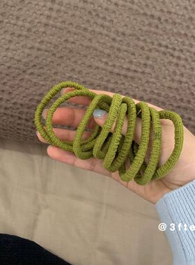 很好看的果绿发绳!新头绳~5条装小店主推荐高马尾少女丸子头皮筋