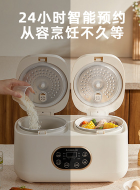 志高双胆电饭煲2L+2L低糖饭不粘