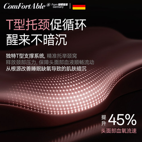 德国改善睡眠护颈椎助睡眠枕头不压脸记忆棉枕芯成人水光美容枕 - 图1