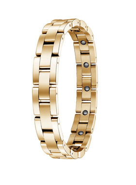 2025跨境日韩钛钢磁疗健康手链经典男士情侣款个性可调节免费刻字