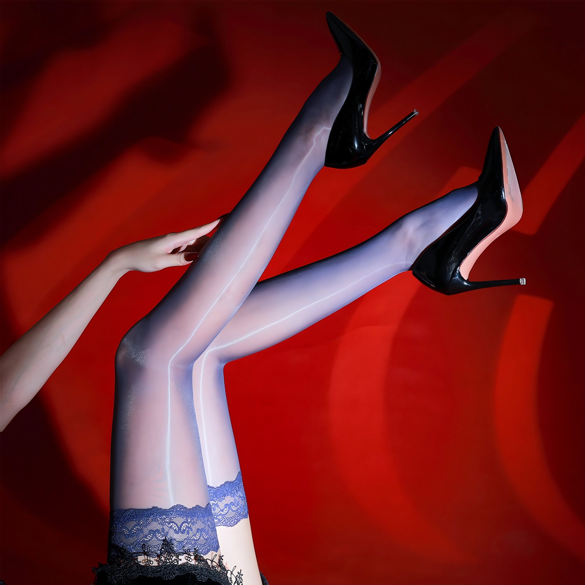 性感蕾丝花边过膝油光长筒袜超薄丝滑油亮带硅胶防滑极光大腿丝袜,淘宝优惠券,粉丝福利购,淘宝优惠卷