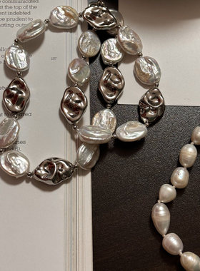 复古风不规则巴洛克珍珠项链