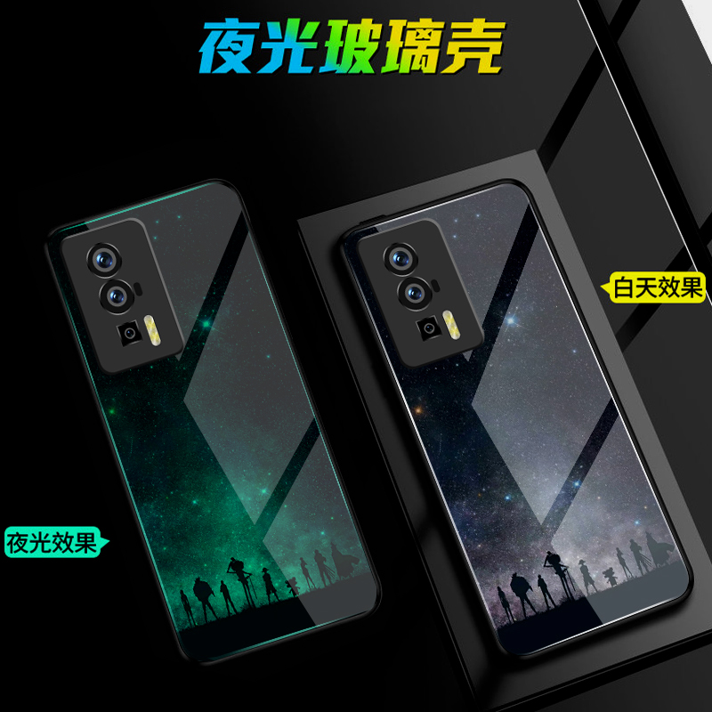 小米redmi红米K60夜光玻璃手机壳redmiK60pro保护套冠军版p防摔全包软超薄情侣男液态硅胶女新款初心不变定制 - 图3