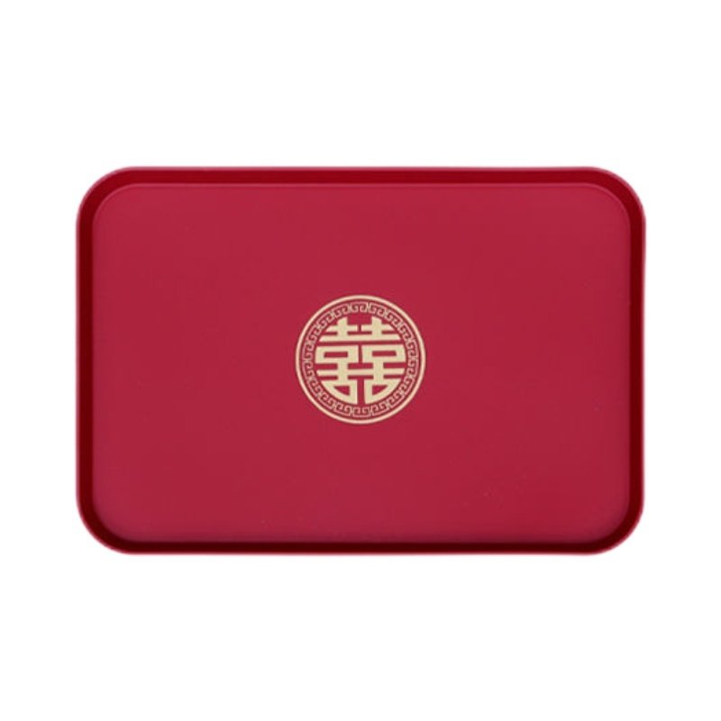 婚礼红色喜字结婚专用红色托盘敬酒敬茶托盘果盘圆形方形喜糖盘,淘宝优惠券,粉丝福利购,淘宝优惠卷