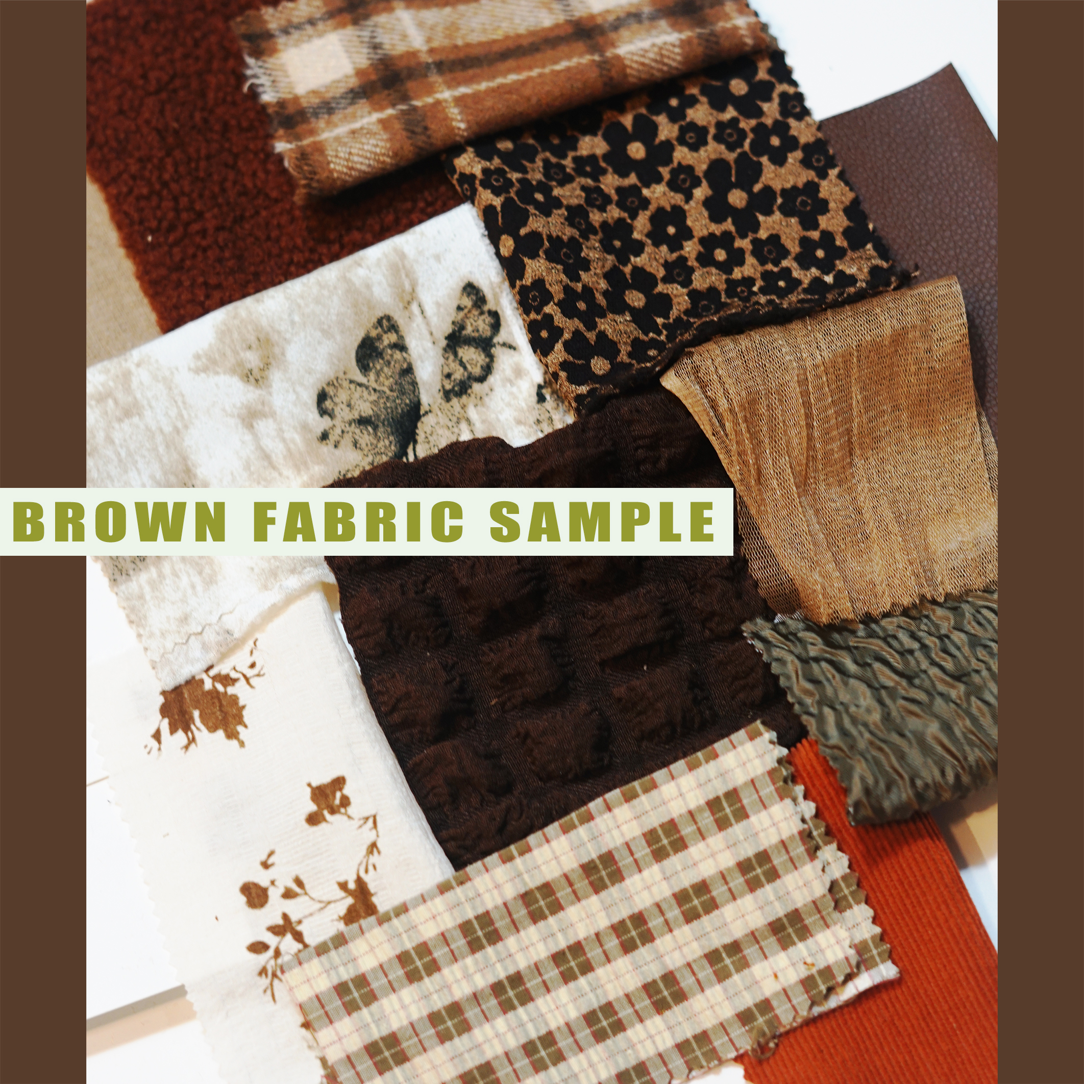 面料小样合集 棕色系森系美拉德风 布料多品类材质各种各样不重复,淘宝优惠券,粉丝福利购,淘宝优惠卷