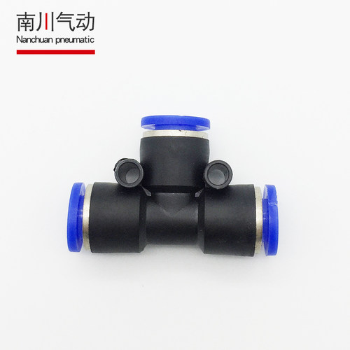气动气管快速插等径接头T型三通PE4/PE6/PE8/PE10/PE12/PE14/PE16 - 图2