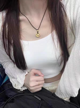 新款十二生肖萌蛇项链女925纯银本命年蛇年编织黑绳项饰虎马狗猪