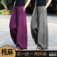 ໂສ້ງຂາຍາວຜ້າຝ້າຍ ແລະ linen elastic ສໍາລັບແມ່ຍິງ ກາງເກງຂາຍາວ ແອວສູງ